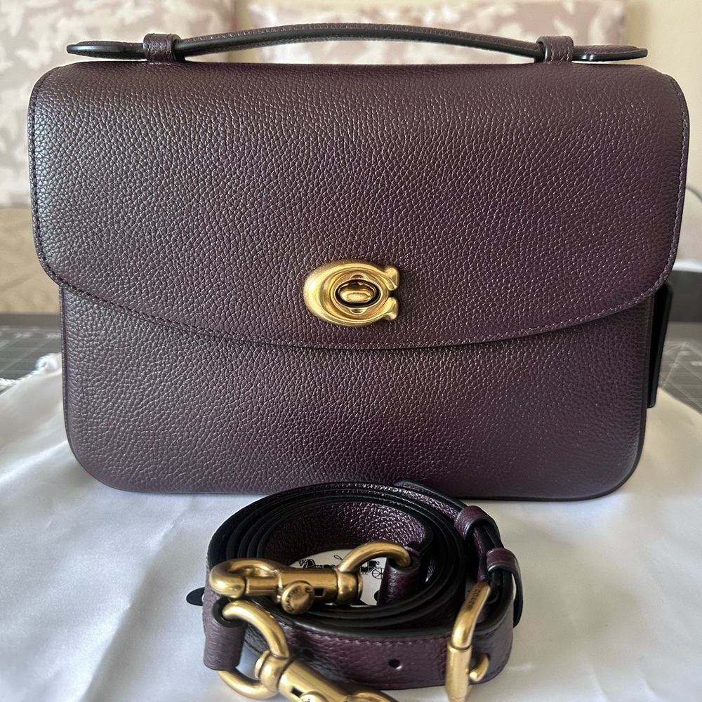 Coach Cassie Leather Bag in Oxblood
